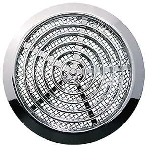 Chrome Mini Round Air Vent Grille 80mm with Flange and Fly Screen Ventilation Cover