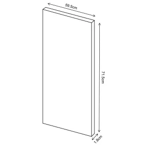 Ethos Matt antique rose Standard Drawer end panel (H)715mm (W)595mm