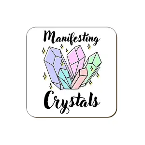 Grindstore Manifesting Crystals Coaster White (One Size)