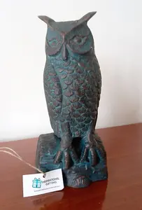 Long Eared Owl Garden Sculpture Outdoor Figurine