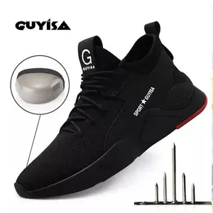 GUYISA 91 Womens Safety Boots Trainers Shoes Steel Toe Cap Work Sneakers Lightweight Water Resistant (6 UK)