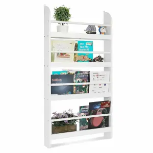 Wall Mounted Childrens Bookcase Kids Display Bookshelf Storage Unit Shelving Rack