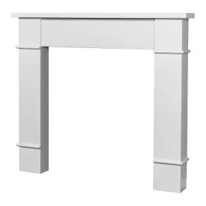 Adam Linton Mantelpiece with Downlights in Pure White, 48 Inch