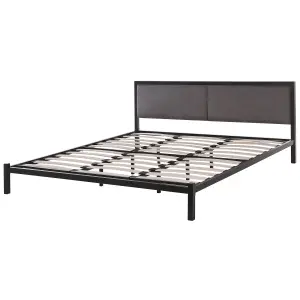 Metal EU Super King Size Bed Grey CLAMART