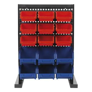 Sealey 15 Bin Bench Mounting Storage System With Composite Back Panel TPS1569