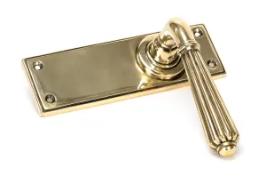 From The Anvil Aged Brass Hinton Lever Latch Set