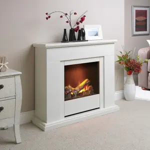 Dimplex Opti-myst Warm white Electric Fire suite