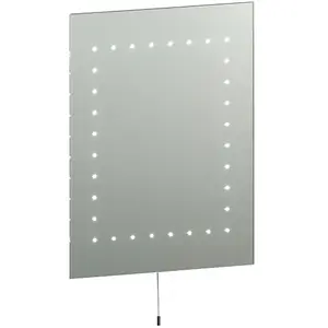 IP44 LED Bathroom Mirror 50cm x 39cm Vanity Studio Wall Light Energy Efficient