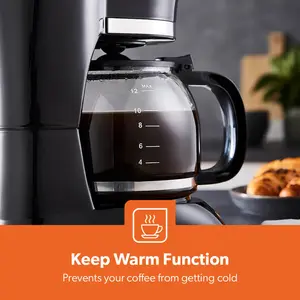 1.5L Filter Coffee Machine 800W Instant Coffee, Espresso & More