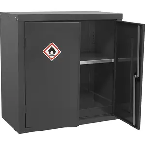 Secure CoSHH Substance Cabinet with Two Doors and 2-Point Lock - 900mm x 460mm x 900mm