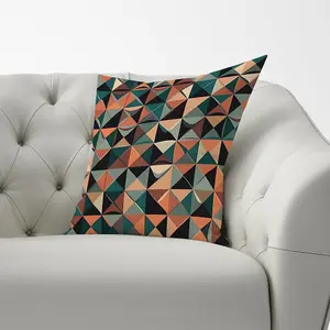 Geometric Print Pattern Cushions 33cm x 48cm