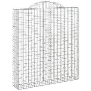 Berkfield Arched Gabion Basket 200x50x220/240 cm Galvanised Iron