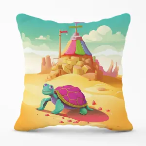 Turtle On A Beach Holiday Outdoor Cushion 45cm x 45cm