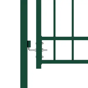 Berkfield Fence Gate with Spikes Steel 100x100 cm Green