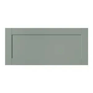 GoodHome Ashmead Matt reed green Drawer front, bridging door & bi fold door, 356mm x 16mm x 797mm