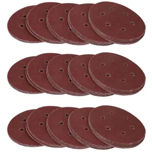 150mm Mixed Grit Hook And Loop Sanding Abrasive Discs Mixed Grit 150 Pack