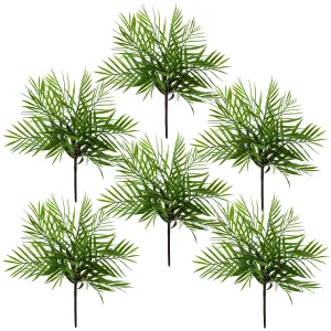 6 x 40cm Artificial Bamboo Palm Bush Plant