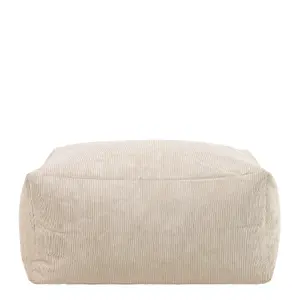 icon Tetra Natural Corduory Floor Sofa Bean Bag Extra Large Pouffe Section