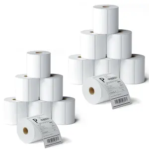 4 Rolls of Self Adhesive 4x6" Blank Sticky Thermal Printer Address Shipping Label Rolls Easy Peel