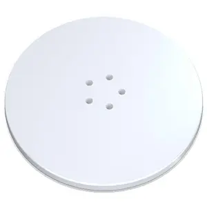 SPARES2GO 110mm Luxury Plug Cover for Shower Trap with 90mm Tray (Matt White)