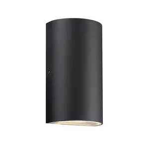 Nordlux Rold Round Outdoor Patio Terrace Garden Wall Light In Black (Height) 16cm