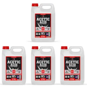 Weed Killer Path Cleaner Acetic Acid Concentrated 30% 20 Litre Glyphosate Free - Double Strength White Vinegar