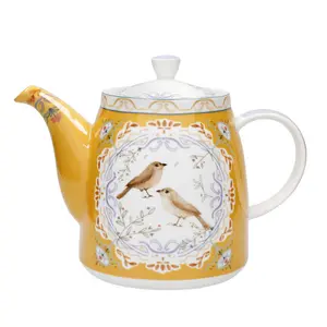 London Pottery Bell-Shaped Teapot with Infuser for Loose Tea - 1 L, Bird