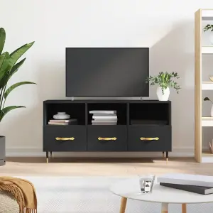 Berkfield TV Cabinet Black 102x36x50 cm Engineered Wood