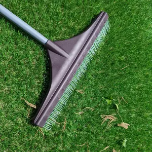 Artificial Grass Rake 45cm Wide Brush For Fake Lawn Astro Turf Garden