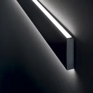 Luminosa Linus Decorative Linear Integrated LED Wall Light Black, 3000K