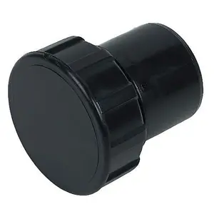 FloPlast ABS Solvent Weld Access Plug 50mm Black WS32B (Pack of 5)