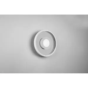 Luminosa Ascari Modern 30cm Bathroom Ceiling Light Chrome 3000K IP44 - UK Stock