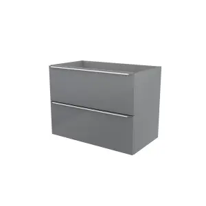 GoodHome Imandra Grey Wall-mounted Vanity unit & basin set - Includes Mila basin (W)804mm