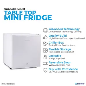 Subcold Eco50 Mini Fridge - White