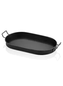 Rozi Black Oval Serving Tray (66 x 32 cm)