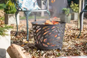 La Hacienda Nami Steel Firebasket - Outdoor Heating -  L 39 cm x W 39 cm x H 32 cm