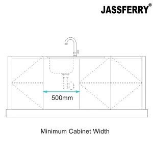 JASSFERRY Stainless Steel Kitchen Sink Single One Welding Bowl Reversible Drainer