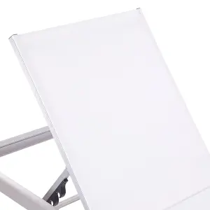 Sun Lounger Metal White FOSSATO