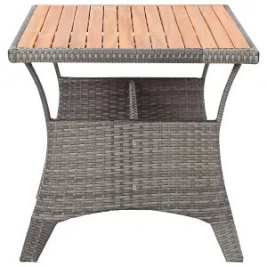 Berkfield Garden Table Grey 120x70x66 cm Solid Acacia Wood