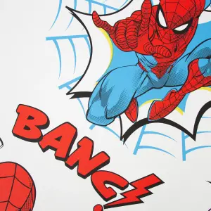 Marvel SpiderMan Pow Wallpaper Roll White and Red