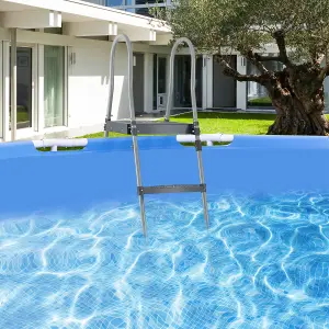 Costway A Frame Pool Ladder Above Ground W/ Removable Steps Non-Slip