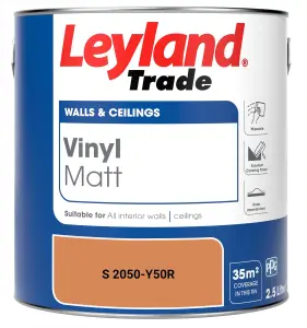 Leyland Trade Vinyl Matt Walls & Ceilings Emulsion Paint (S 2050-Y50R) 2.5L