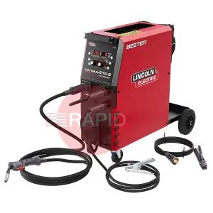 Lincoln BesterMIG 215-S Multi Process Synergic MIG & MMA Inverter Welder Package - 230v, 1ph