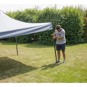 3x3m Heavy Duty Pop-Up Gazebo - Water Resistant Garden Pavilion in Grey