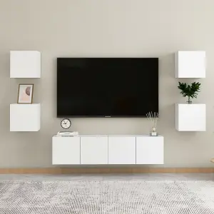 Berkfield Wall Mounted TV Cabinet White 30.5x30x30 cm