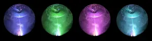 Primrose 52cm Orb Water Feature Whirlpool with Multicoloured LEDs & Square Basin