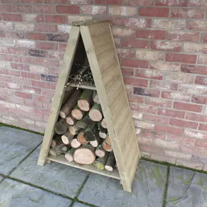 Shire Small Triangular Log Store Pressure Treated