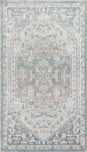 JENNIFER Machine Washable Vintage Runner Rug 66 x 115 cm