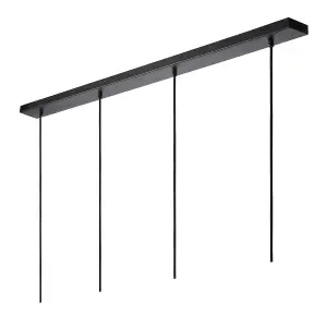 Lucide Gipsy Modern Bar Pendant Light - 4xE27 - Black