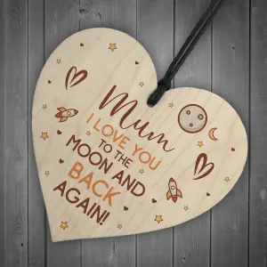 Mothers Day Gift for Mum Wooden Heart Birthday Gift For Her Thank You Keepsake